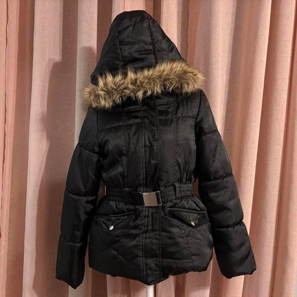 BCX Girl Y2k Faux Fur Puffer Jacket Sz XLarge (16) GIRLS